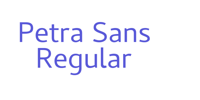 Petra Sans Regular Font