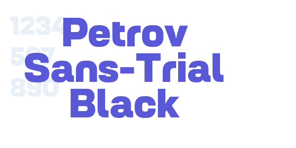 Petrov Sans-Trial Black font