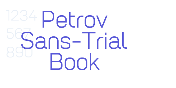 Petrov Sans-Trial Book font