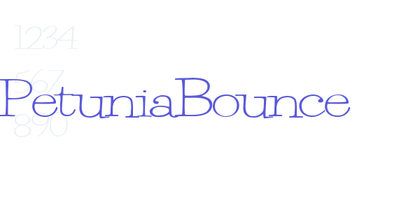 PetuniaBounce font