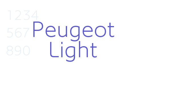 Peugeot Light font free