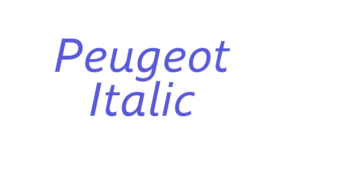 Peugeot Italic Font