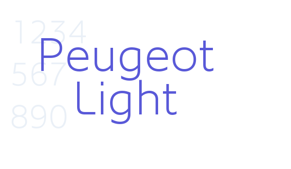 Peugeot Light Font