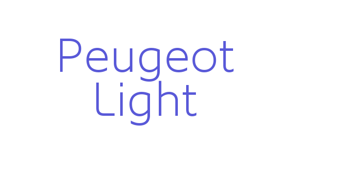 Peugeot Light Font