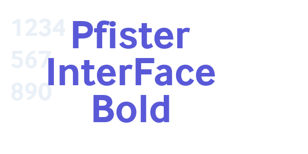 Pfister InterFace Bold font free