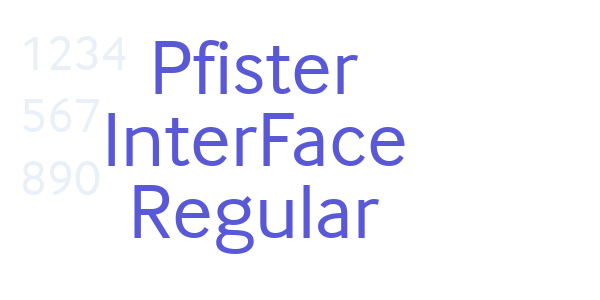 Pfister InterFace Regular font free