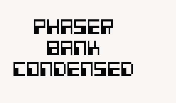 Phaser Bank Condensed Font