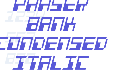 Phaser Bank Condensed Italic Font Download