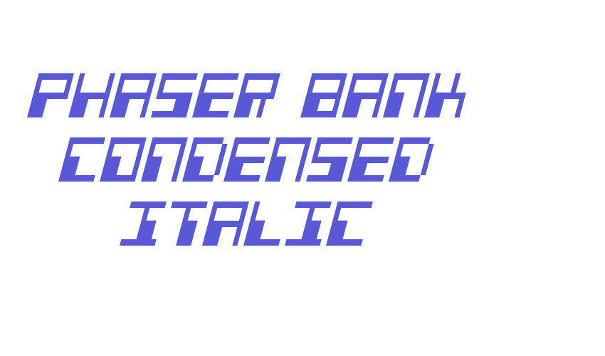 Phaser Bank Condensed Italic Font Download