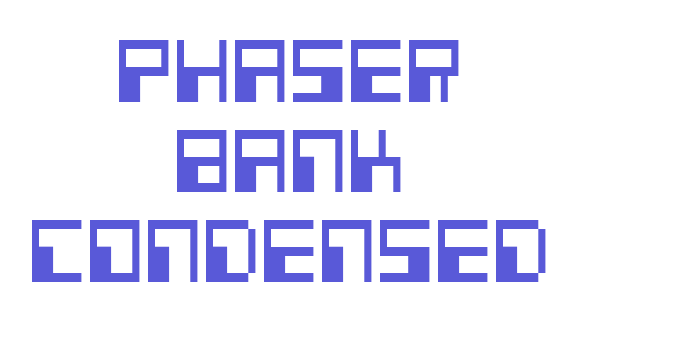 Phaser Bank Condensed Font