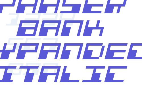 Phaser Bank Expanded Italic Font Download