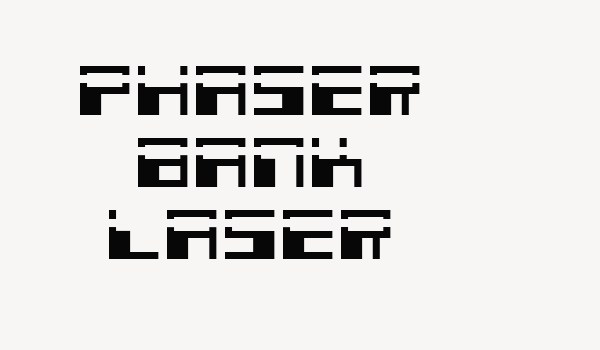 Phaser Bank Laser Font