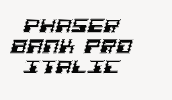 Phaser Bank Pro Italic Font