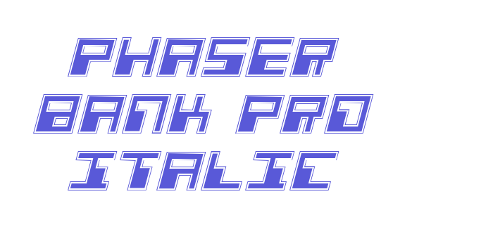 Phaser Bank Pro Italic Font Download