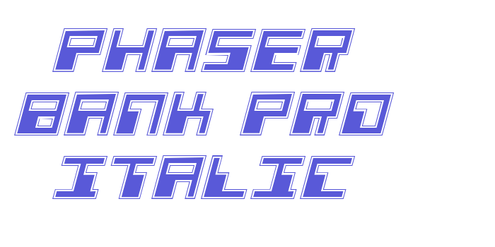 Phaser Bank Pro Italic Font