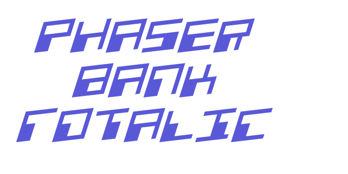 Phaser Bank Rotalic Font