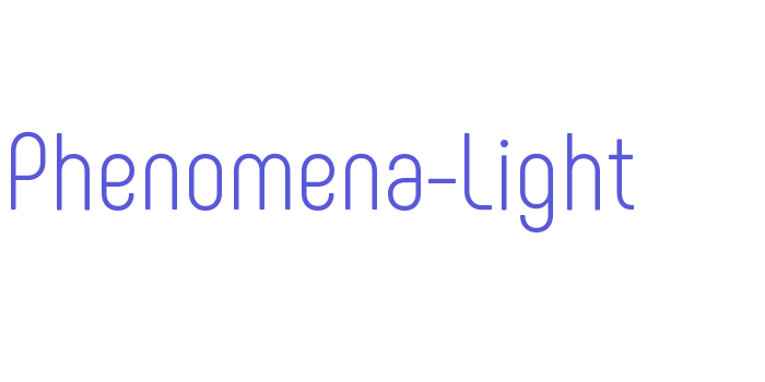 Phenomena-Light Font