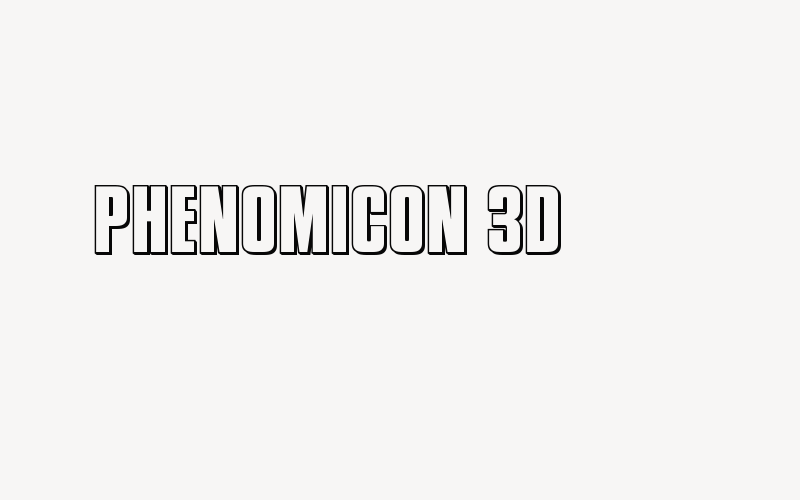 Phenomicon 3D Font