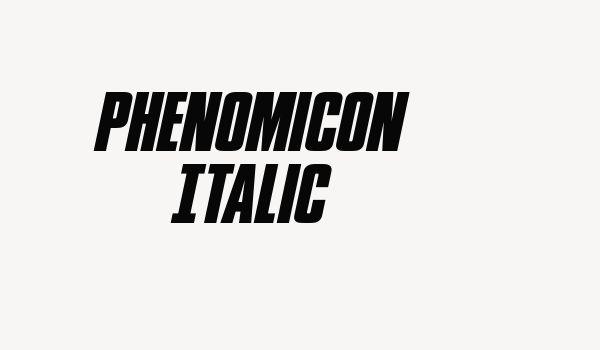 Phenomicon Italic Font