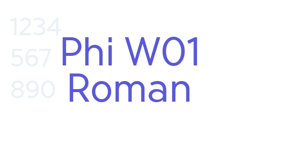 Phi W01 Roman font free