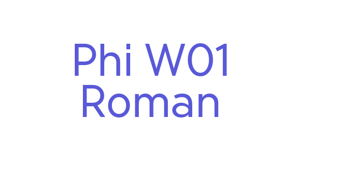 Phi W01 Roman Font Download