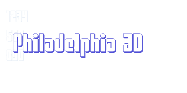 Philadelphia 3D font free