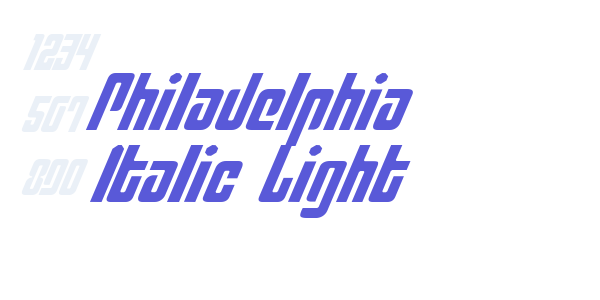 Philadelphia Italic Light font free