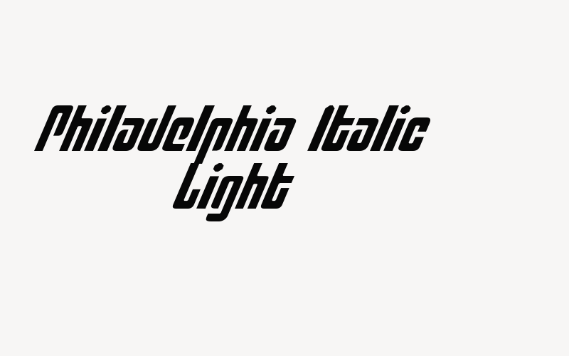 Philadelphia Italic Light Font