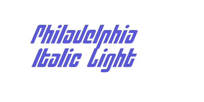 Philadelphia Italic Light Font Download