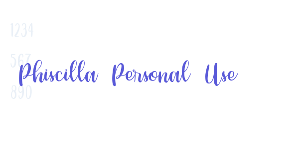 Phiscilla Personal Use font