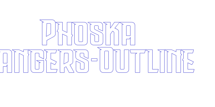 Phoska Dangers-Outline Font