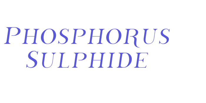 Phosphorus Sulphide Font Download