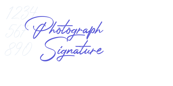 Photograph Signature font free