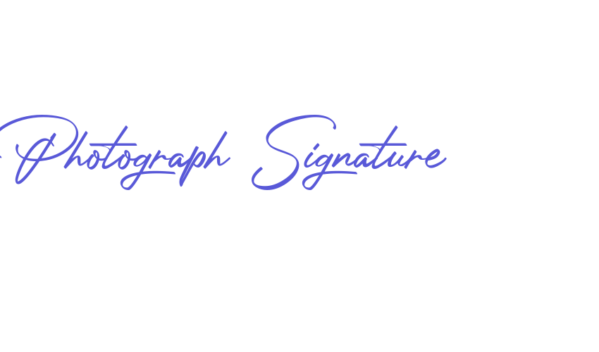 Photograph Signature Font Download