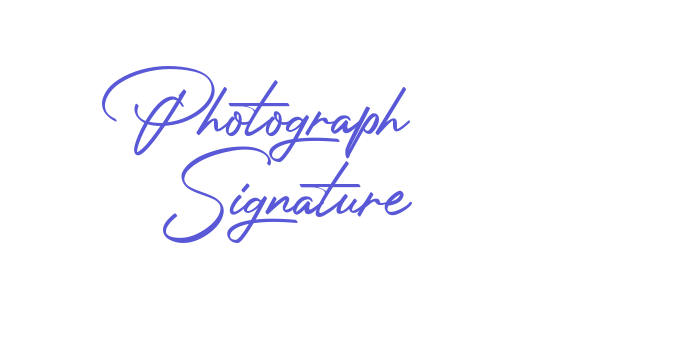 Photograph Signature Font Download