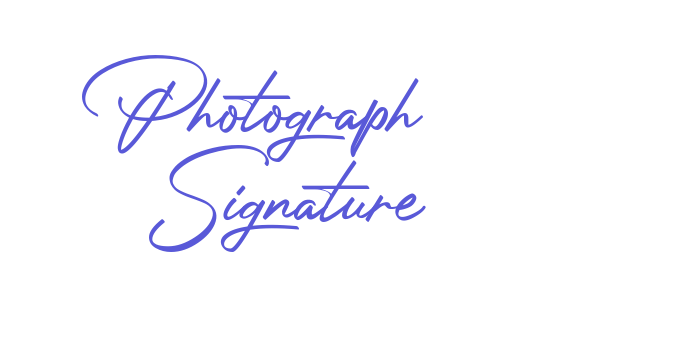 Photograph Signature Font