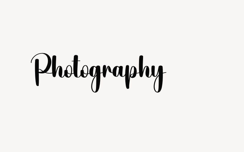 Photography Font