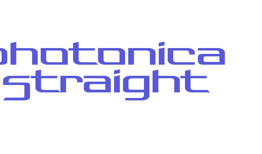 Photonica Straight Font