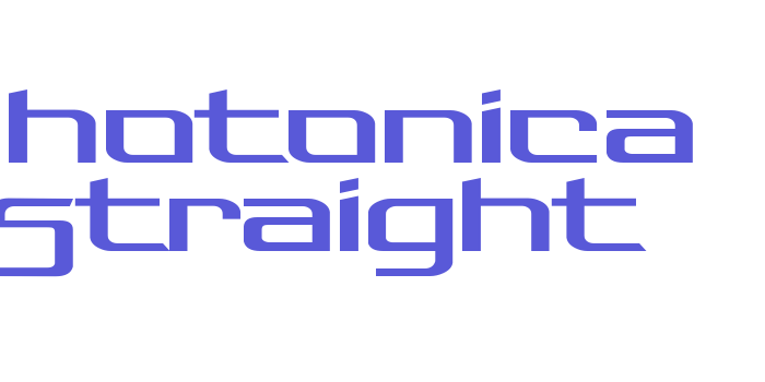 Photonica Straight Font Download