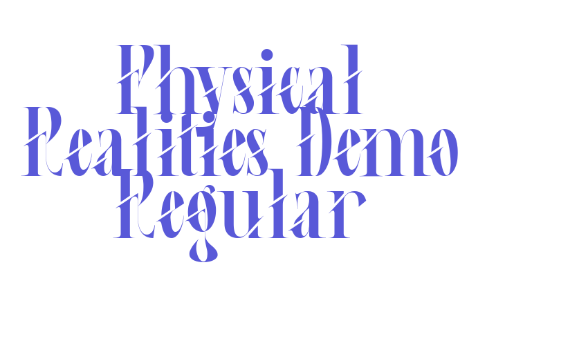 Physical Realities Demo Regular Font Download