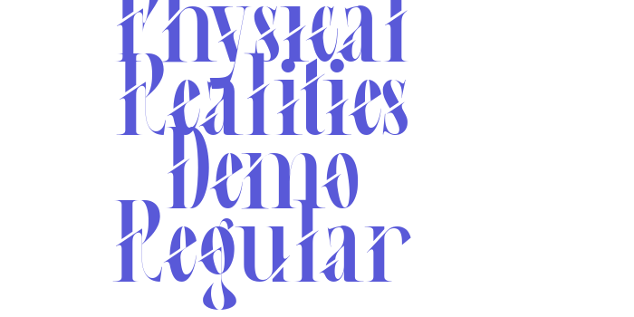 Physical Realities Demo Regular Font Download