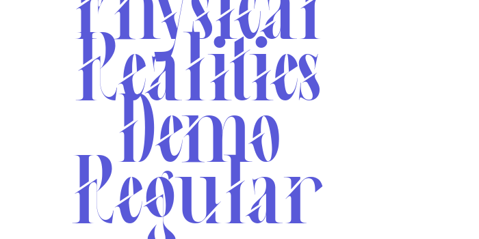 Physical Realities Demo Regular Font