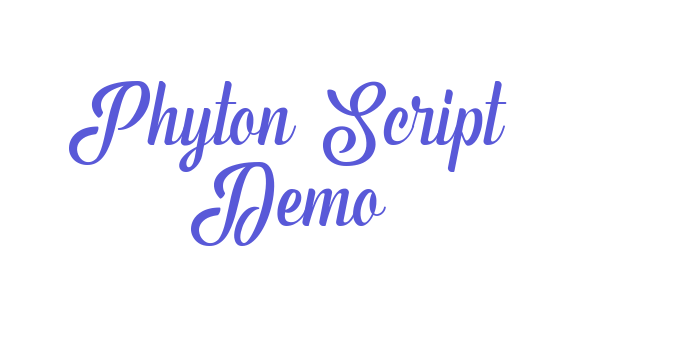 Phyton Script Demo Font Download