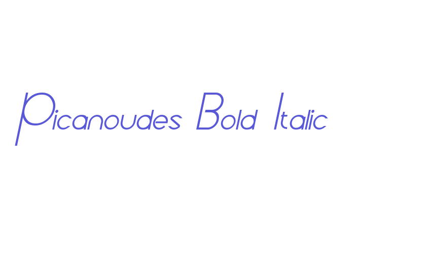 Picanoudes Bold Italic Font