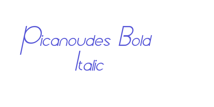 Picanoudes Bold Italic Font Download