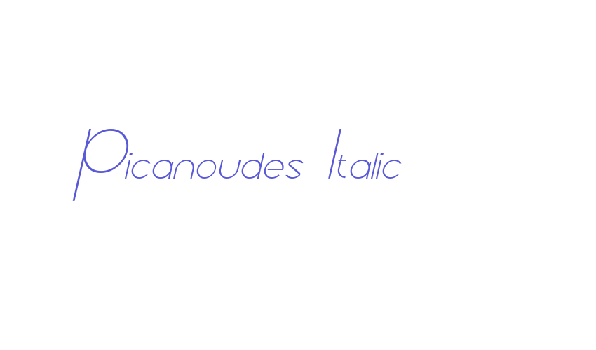 Picanoudes Italic Font