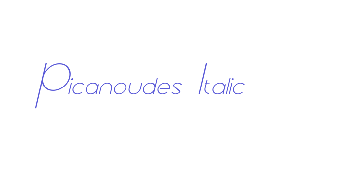 Picanoudes Italic Font Download