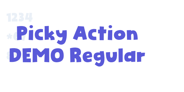 Picky Action DEMO Regular font free