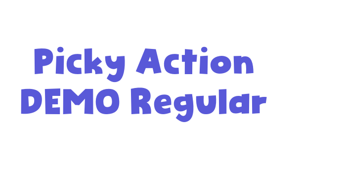 Picky Action DEMO Regular Font Download