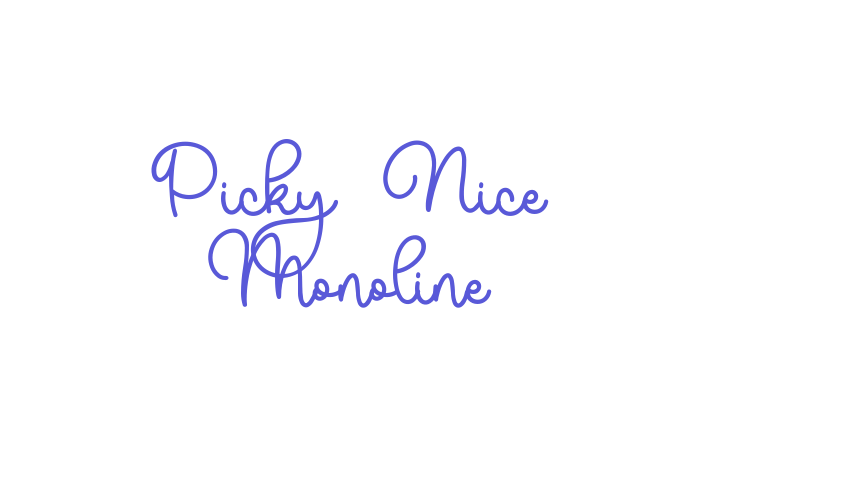 Picky Nice Monoline Font Download